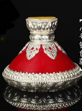 现货亚青红皮手摇转金轮底座w纯铜手摇底座转金筒座座家用客厅摆