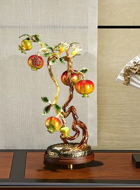 多子多福石榴摆件招财树发财树摆件高I档客厅玄关乔迁装饰品摆件