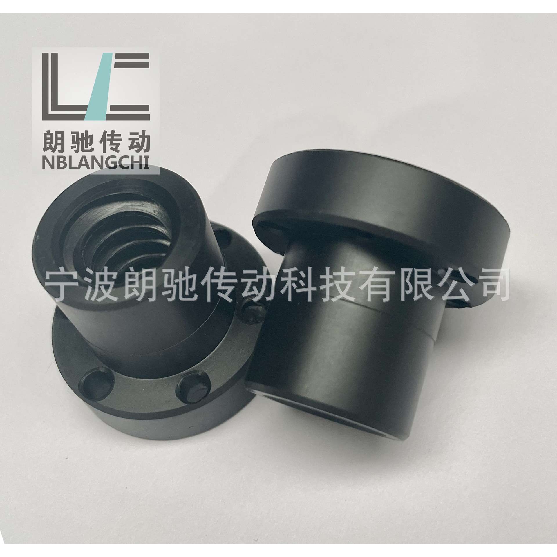 T型梯形螺纹POM聚甲醛塑料法兰静音螺母TR16 TR20 TR24 TR30 TR40 - 图2