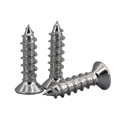 镀镍沉头自攻螺丝十字KA尖头木牙螺钉平头螺丝钉M3M3.5*x5x6x8-30 - 图1