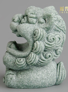 托砂石搁笔摆件装饰品青四瑞兽文房摆件毛笔笔架镇纸书法