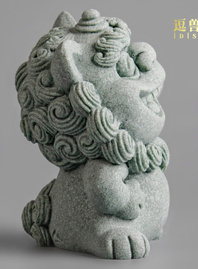 香座礼物线香炉装饰品风狮爷创意办公桌砂石香插摆件青