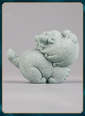 礼品桌面摆件小玄关电视柜客厅飞天青家居砂石装饰品神龙