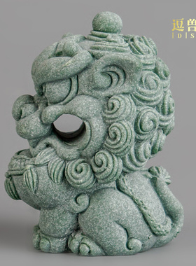 尺桌面装饰文房四宝可爱摆件青宠书法镇纸砂石文创笔搁茶