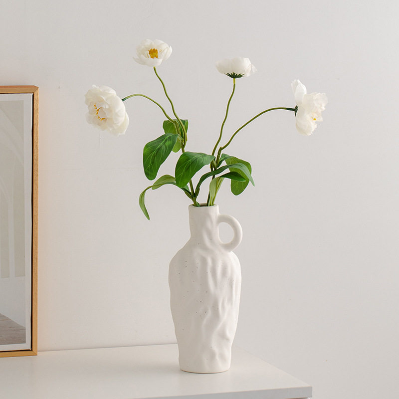 读途北欧白色简约现代陶瓷装饰干花花瓶桌面客厅玄关插花摆件花器,淘宝优惠券,粉丝福利购,淘宝优惠卷
