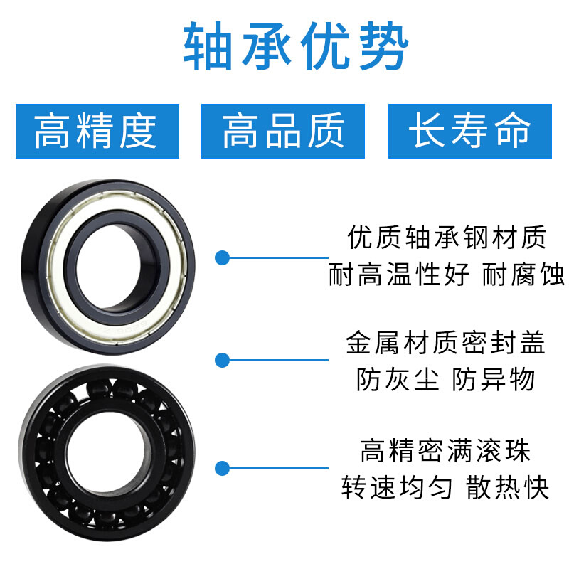 满球耐高温轴承300度1000度 6300 3601 6302 6303 6304 6305 6306 - 图2