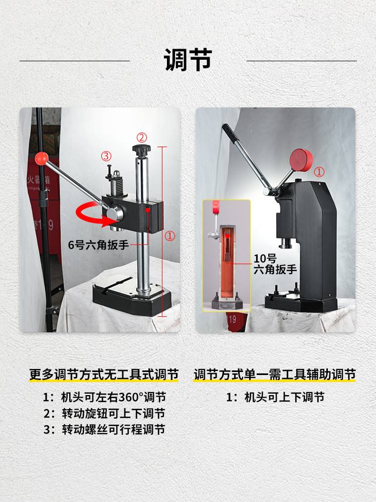 工业精密手动压力机小型手啤机冲床压轴机冲压机打斩机模切机打孔 - 图0