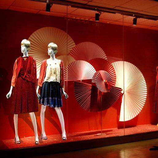 橱窗展示道具立体纸扇花创意纸雕大型手工纸扇花服装展示道具装饰,淘宝优惠券,粉丝福利购,淘宝优惠卷