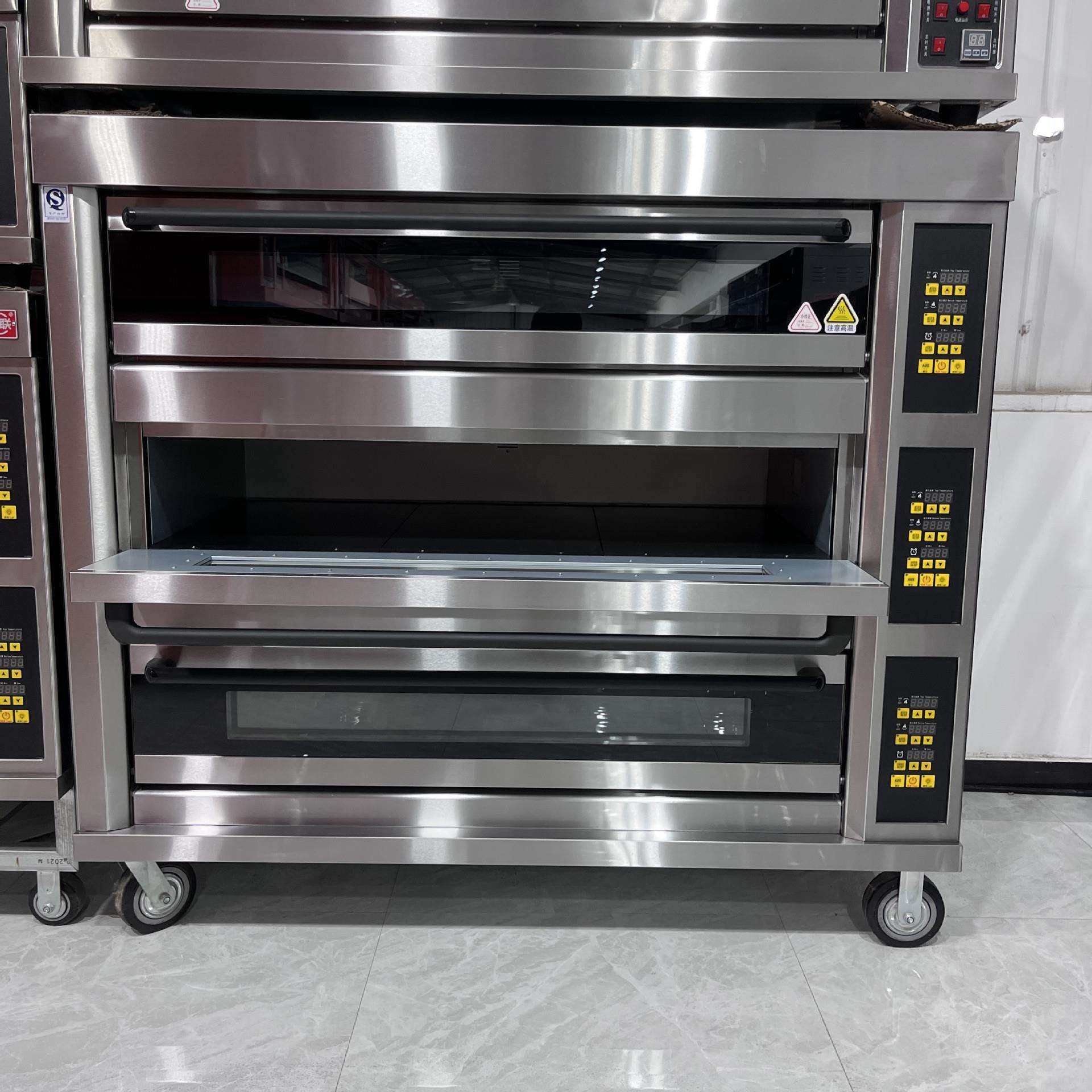 研麦3层9盘烤箱450L大容量烤炉商用电脑版3门分层烘烤炉,淘宝优惠券,粉丝福利购,淘宝优惠卷