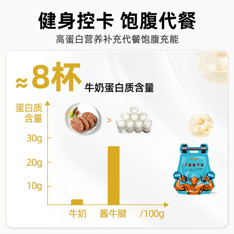 牧牛班南阳黄牛肉熟食卤牛肉五香即食真空卤味零食河南特产礼盒装