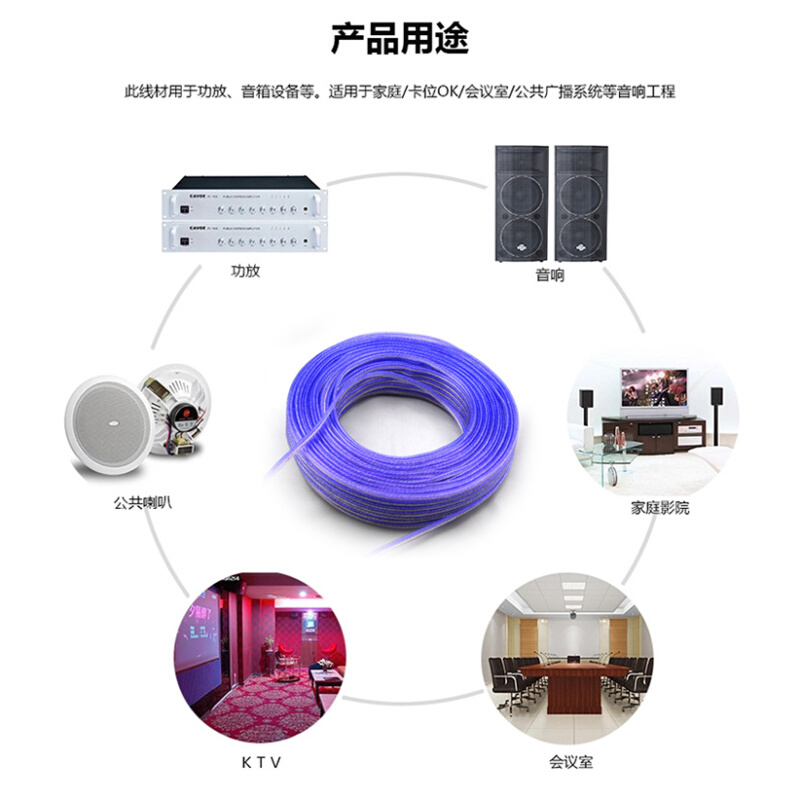 精选透明水晶音箱广播音响扬声器喇叭连接线家用吊顶装修工程