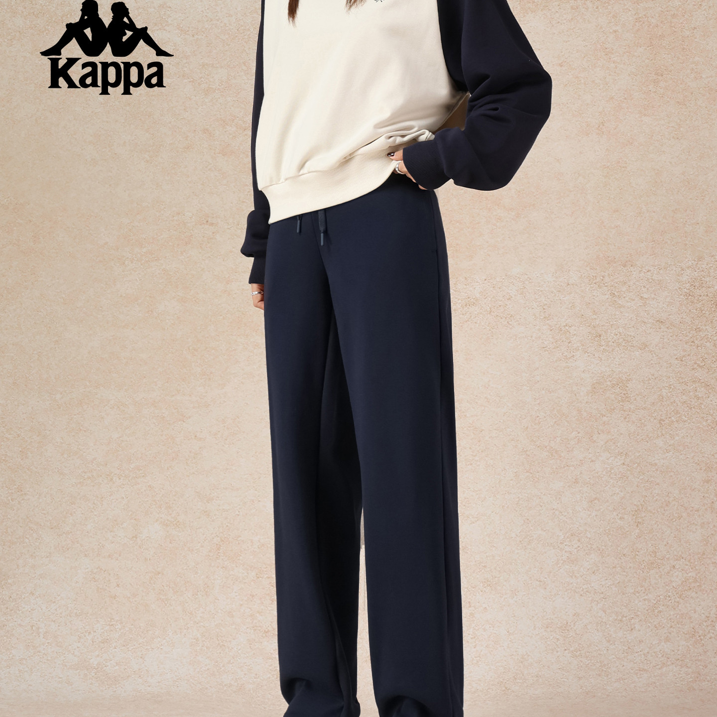 Kappa卡帕背靠背2025新款冬季加绒运动裤女直筒裤休闲裤长裤子,淘宝优惠券,粉丝福利购,淘宝优惠卷