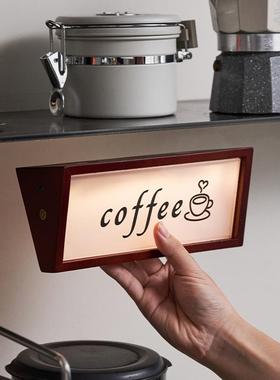 莫语磁吸充电灯牌复古装饰中古客厅玄关创意摆件心情牌原创设计