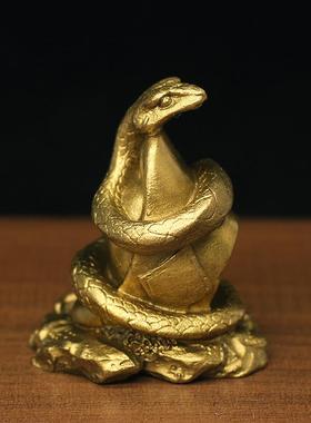 纯铜十二生肖三合贵人牛蛇鸡巳酉丑摆件家居风水用品属相工艺品