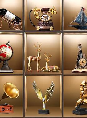 套装展示柜组合摆设办公室工艺品轻奢高级感客厅玄关家居酒柜摆件