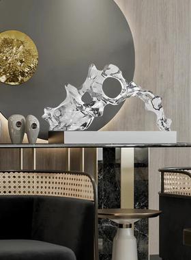 透明树脂抽象大气雕塑玄关工艺品摆件售楼处门厅柜装饰品客厅大堂