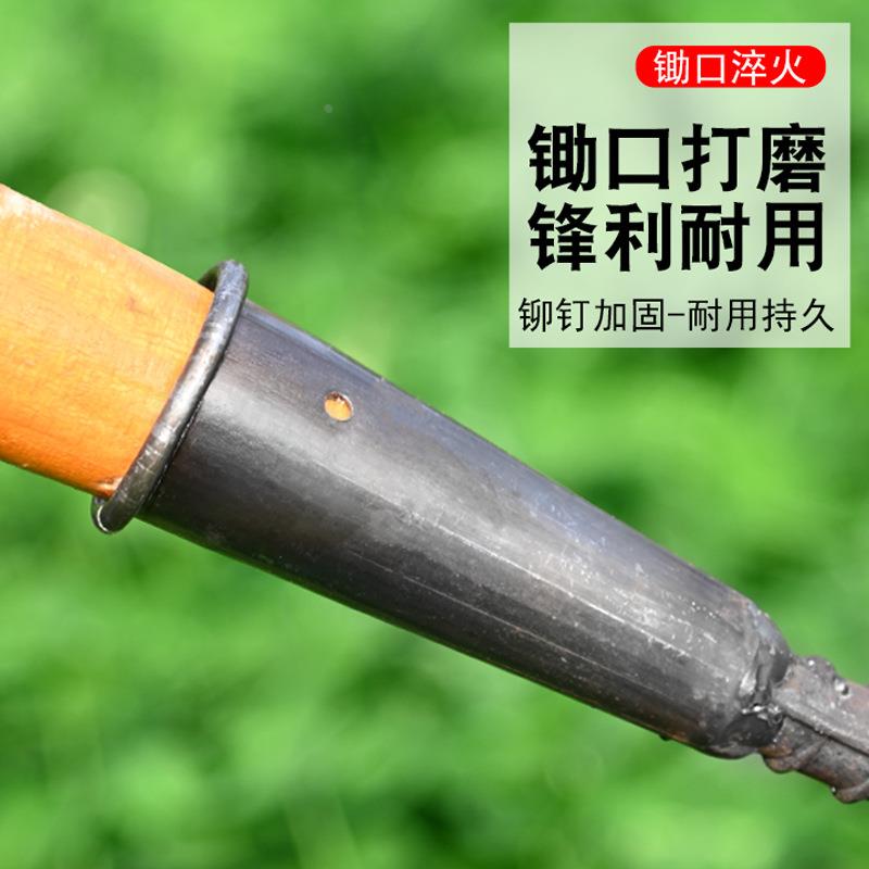 农用锄头锰钢除草神器工具连根锄草种菜家用农具大全加厚铲草专用-图1