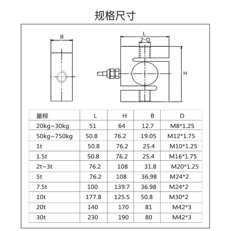 AT8312拉式称重传感器S型重量拉压力模块吊钩秤300kg称重机料斗秤-图1