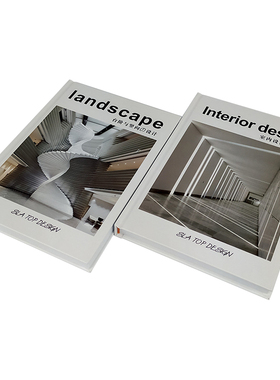 简约现代外文真书样板房软装设计空间陈列书房摆件书柜书架装饰书