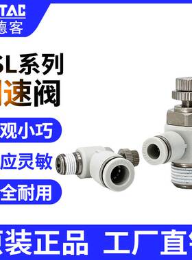 亚德客PSL PTL PSA PSS PHV系列调速阀气管接头气缸节流阀可调节