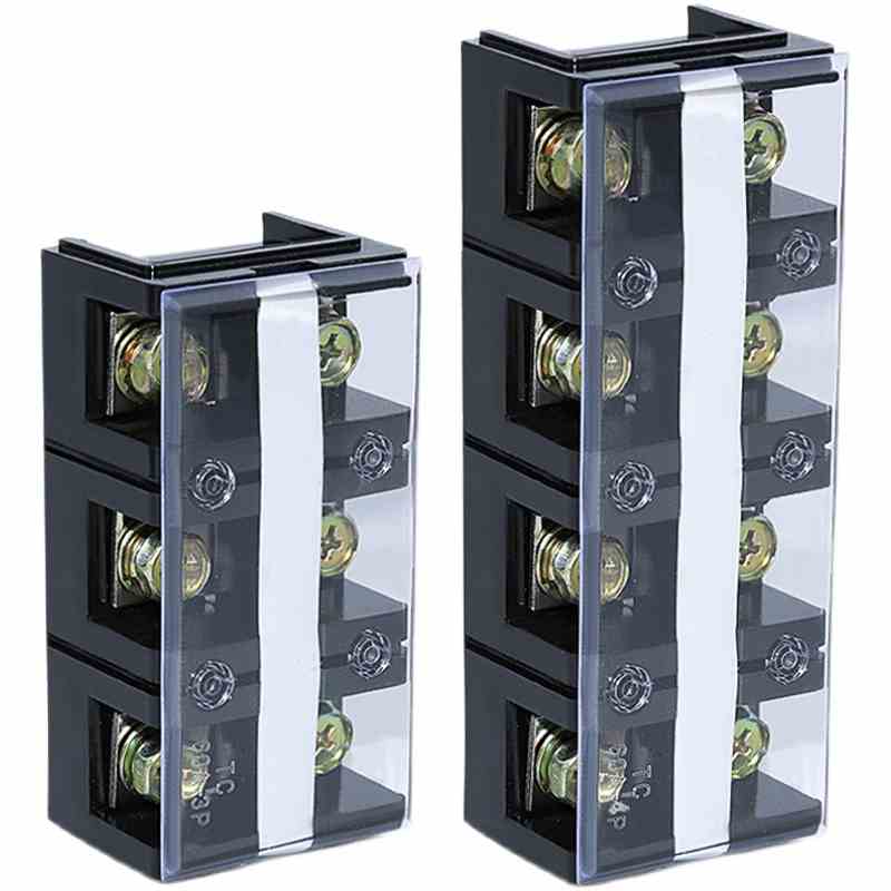 TC-接线端子排板60A100A200A300A400A大电流3P 4节5位连接器铜件 - 图3