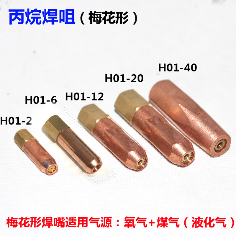 H01-6型梅花型枪嘴12/20型焊炬 2型焊接焊枪氧气乙炔丙烷气焊焊咀 - 图2