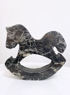 现代轻奢大理石几何艺术装饰摆设客厅电视柜高级感样板房抽象摆件