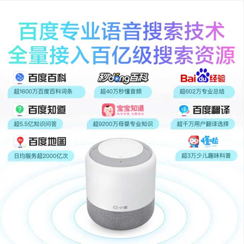 小度智能音箱旗舰版人工语音声控助手ai机器人红外版蓝牙WiFi音响 - 图0