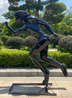 玻璃钢运动人物雕塑体育馆公园学校草坪装饰户外园林景观落地摆件