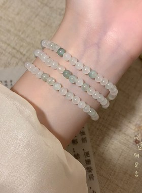 天然石三层串珠手串女2024年新款新中式多圈手链轻奢小众精致手饰