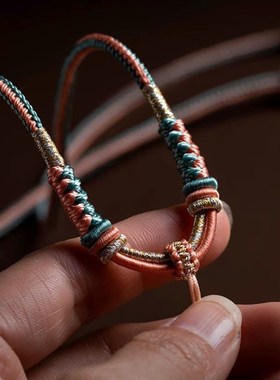 八股绳吊链挂链手工编织项链锁骨链饰品礼物情侣男女学生简约韩版