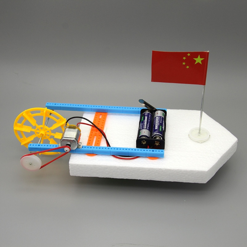 五年级下册手工制作船可下水动力小船马达做科学实验材料玩的玩具-图2