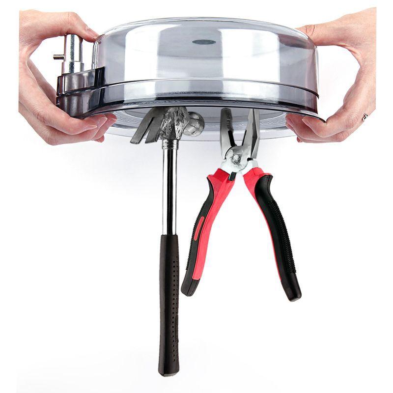 Fully magnetic bait tray with two layers and three ground buckles