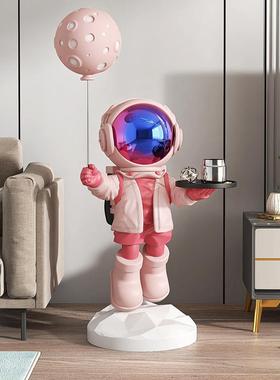 轻奢太空人宇航员客厅落地托盘摆件家居装饰品电视柜乔迁新居礼物