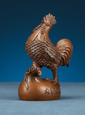紫铜摆件《钱袋鸡》生肖鸡铜工艺品家居饰品客厅桌面装