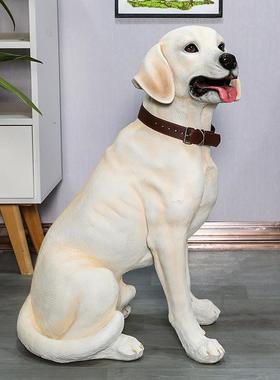 现代简约大狗动物创意落地摆件乔迁北欧轻奢客厅电视柜家居装饰品