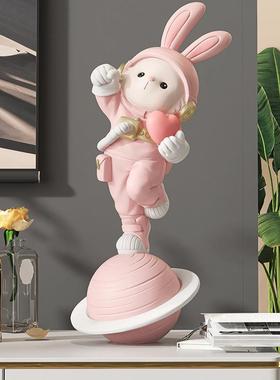 宇航兔桌面摆件兔年客厅电视柜家居装饰品玄关酒柜办公室生日礼物