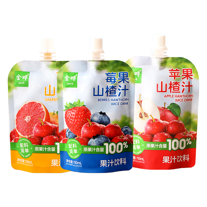 金晔山楂汁110ml*12袋儿童鲜果味水果饮料饮品休闲办公解腻果汁,淘宝优惠券,粉丝福利购,淘宝优惠卷