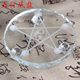 Artificial white crystal obsidian natural topaz seven-star array chassis tray crystal ball base accessories home furnishings
