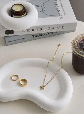 北欧ins风几何置物盘 家居x装饰盘首饰收纳静物桌面小摆件石膏托