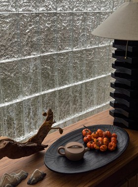 侘寂风木质托盘实木茶盘高级感香薰蜡烛托盘P民宿装饰高颜值果盘