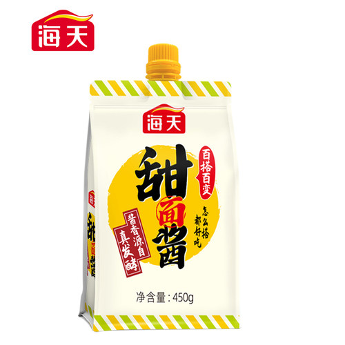 海天甜面酱450g百搭好酱拌饭面炒菜佐餐酱香浓郁东北大酱料挤挤装 - 图2