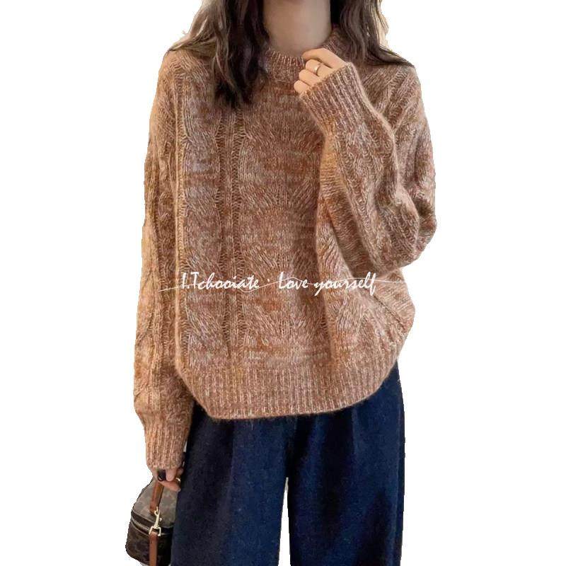 I.Tchooiate复古麻花针织衫春秋慵懒宽松显瘦洋气减龄毛衣女上衣,淘宝优惠券,粉丝福利购,淘宝优惠卷
