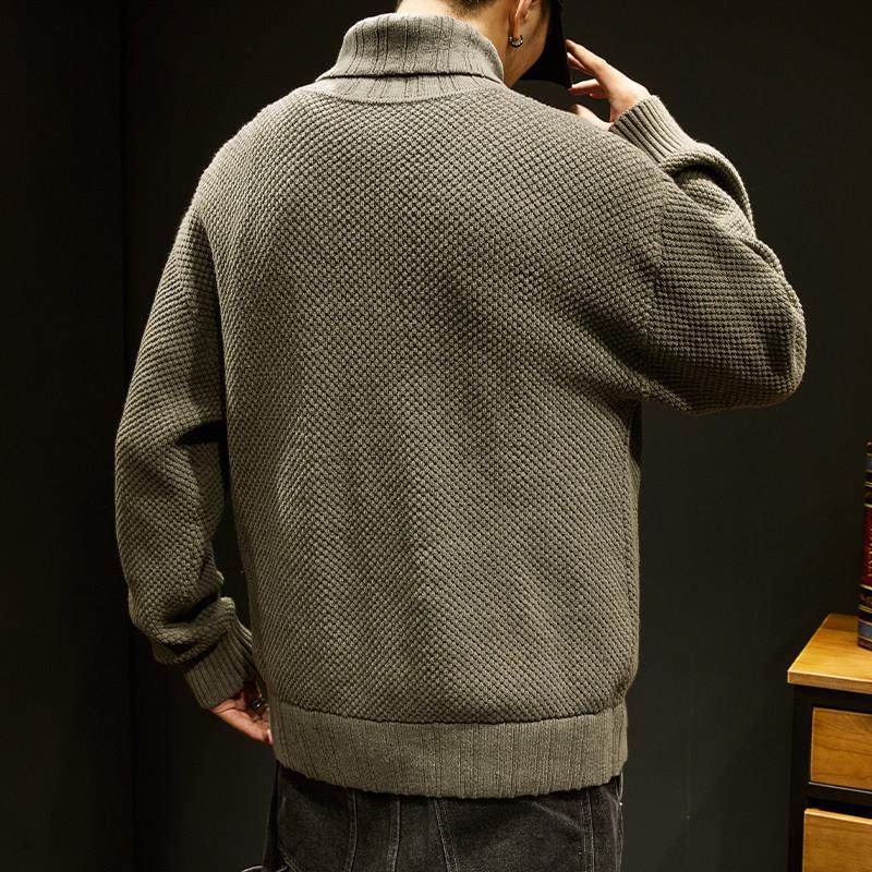 潮牌it neith BIAS秋冬季重磅加厚高领毛衣男美式宽松保暖针织衫,淘宝优惠券,粉丝福利购,淘宝优惠卷