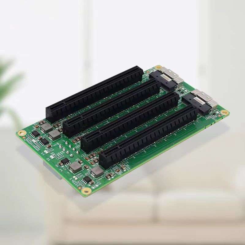 PCIe4.0扩展坞 SFF-8654 8i转4个PCIex16插槽扩展卡 - 图2