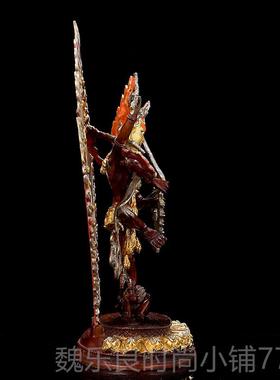 高档作2明佛佛像密宗黄母铜古色鎏金银居家供奉1寸佛红度母佛像堂