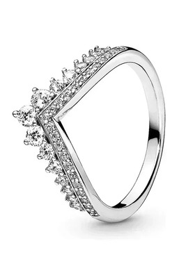 [新品]S925纯银无限爱心戒指pavé密镶粉色心形七夕礼物