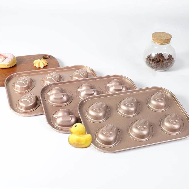 6连蛋糕模具甜甜圈猫爪卡通12连小号不沾六杯小鱼烤箱用烘焙工具,淘宝优惠券,粉丝福利购,淘宝优惠卷