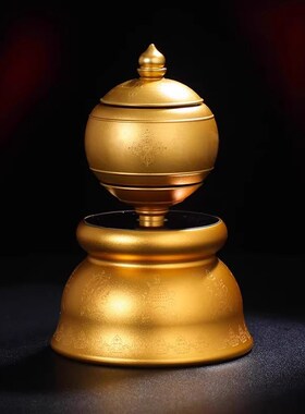 藏式太阳能车载转金轮八吉祥转金筒手拨转动P轮家用汽车装饰摆件