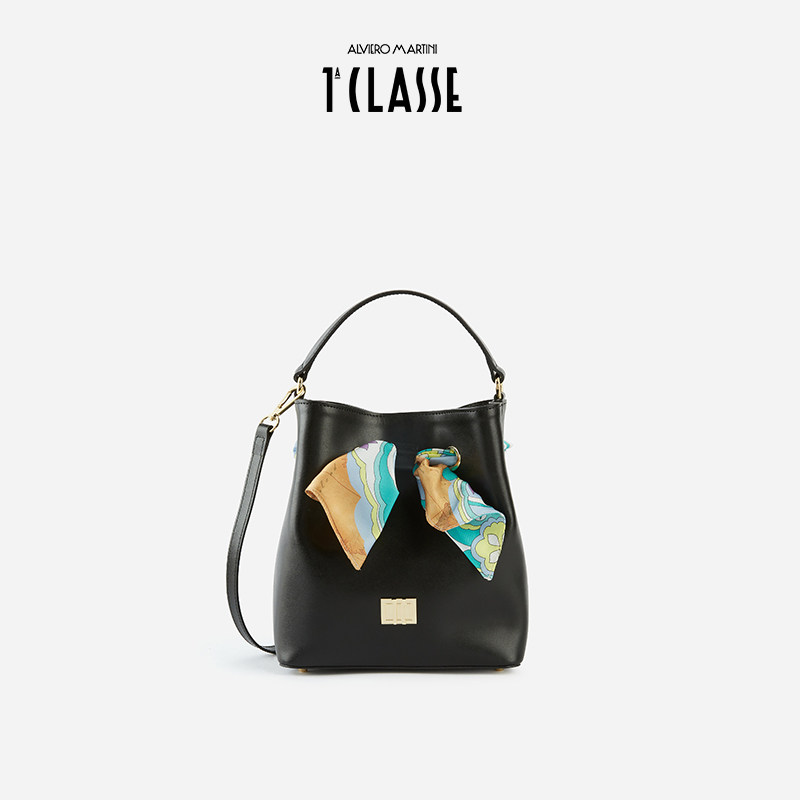 马天尼 AM1C 女士Geo Foulard丝巾装饰水桶包斜挎手提包,淘宝优惠券,粉丝福利购,淘宝优惠卷